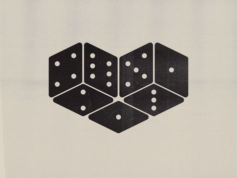 Dice Heart by Maria Krtd Dice Graphic, Dice Art, Guys And Dolls, Heart Logo, Black N White, 로고 디자인, Logo Inspiration, Heart Design, Artifacts