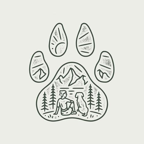 Tatoo Dog, Paw Tattoo, Illustration Vintage, 로고 디자인, Tattoo Sketches, How To, Tattoo Drawings, Drawing Inspiration, Doodle Art