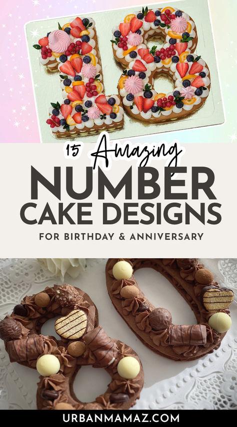 number cake design 13 Shaped Cake, 80th Number Cake, 95th Birthday Cake Ideas, How To Make A Number Cake, Birthday Cake Number Shape, Number Shaped Cakes, Simple 50th Birthday Cake, Cookie Cake Number, Birthday Cookie Cake Designs