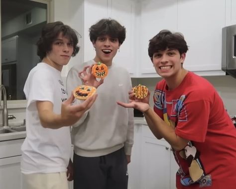 sturniolo triplets via youtube channel vlog halloween cookies halloween aesthetic fall chris sturniolo matt sturniolo nicolas sturniolo Chris Owen, Triplet Babies, Fangirl Problems, Most Beautiful People, Sam And Colby, Sturniolo Triplets, Triple Threat, Best Youtubers, Albert Einstein