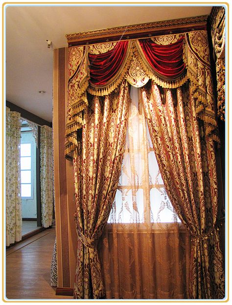 Free Shipping D'angleterre classic royal quality curtain-inCurtains from Home & Garden on Aliexpress.com | Alibaba Group Fancy Curtains, Victorian Curtains, Headboard Curtains, Curtains Classic, Classic Curtains, Homemade Curtains, Dark Curtains, Curtains Ideas, Cheap Curtains