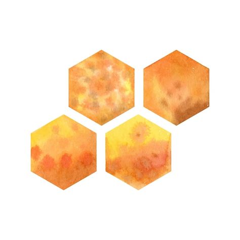 Watercolor hexagonal honey combs clipart... | Premium Vector #Freepik #vector #art #drawing #bee-watercolor #watercolor-art Honey Combs, Bee Watercolor, Logo Psd, Technology Icon, Hand Drawn Illustration, House Vector, Drawn Illustration, Card Banner, Poster Invitation