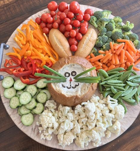 Bunny Veggie Tray Bunny Veggie Tray, Lori Conway, Crazy Busy Mama, Pot Luck Ideas, Carrot Colour, 7th Birthday Party Ideas, Coffee Creamer Recipe, Homemade Dips, Creamer Recipe