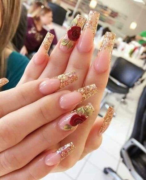 Wedding Nails Beauty And The Beast, Nails For Burgundy Wedding, 3d Acrylic Nail Art Short Nails, Beauty And The Beast Nails Acrylic Quince, Beauty And The Beast Wedding Shoes, Beauty And The Beast Wedding Party Attire, Beauty And The Beast Tiara, Sweet 15 Beauty And The Beast Theme, Beauty And Beast Wedding Dress