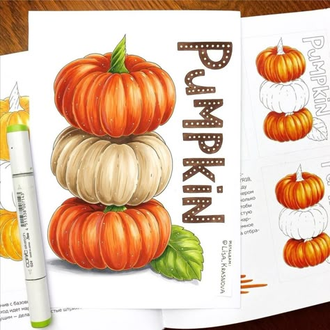 Color Markers Art, Markers Illustration, Colored Pencil Artwork Ideas, Pumpkin Sketch, Alcohol Based Markers, Project Drawing, Bullet Journal Calendar, Aesthetic Bullet Journal, Coloring Pages Ideas