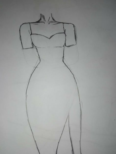 Easy Drawings Poses, Dress Design Drawing Easy, Drawing Dresses Easy, Fashion Dresses Drawing Easy, Dress Drawing Sketches Easy, Easy Dress Drawings, Dress Drawing Easy, Simple Art Drawings, Drawings For Beginners