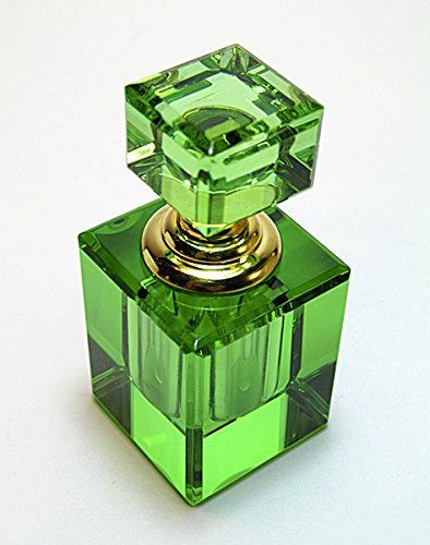 AmazonSmile: Alice-Aliya Refillable Genuine Lead Crystal Glass Perfume Bottle for Perfume Oil and Cologne: Home & Kitchen Perfume Bottle Design Modern, Parfume Bottle Design, Perfume Bottles Design, Green Perfume Bottle, Glass Bottle Design, Parfum Bottle, Empty Perfume Bottles, Bottle Perfume, Pretty Perfume Bottles