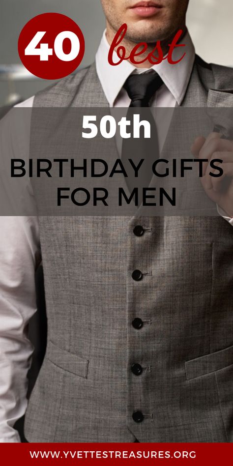 The Ultimate list of 50th Birthday gift ideas for men. They will absolutely love these 50th Birthday gift ideas. The best selection of birthday gifts for men who are turning 50 years old. #50thbirthdaygiftsformen #giftguides #birthdaygiftsforboyfriend #giftideas #giftsforhim #50thbirthday 50 Birthday Ideas For Men Gift, 50th Bday Gifts For Men, 50th Birthday Present For Men, 50 Th Birthday Gift Ideas Men, Husband 50th Birthday Ideas Gift, Men’s 50th Birthday Gift Ideas, Gift Ideas For 50th Birthday For Men, 50 Gifts For 50th Birthday Men, 50 Year Old Birthday Ideas For Men