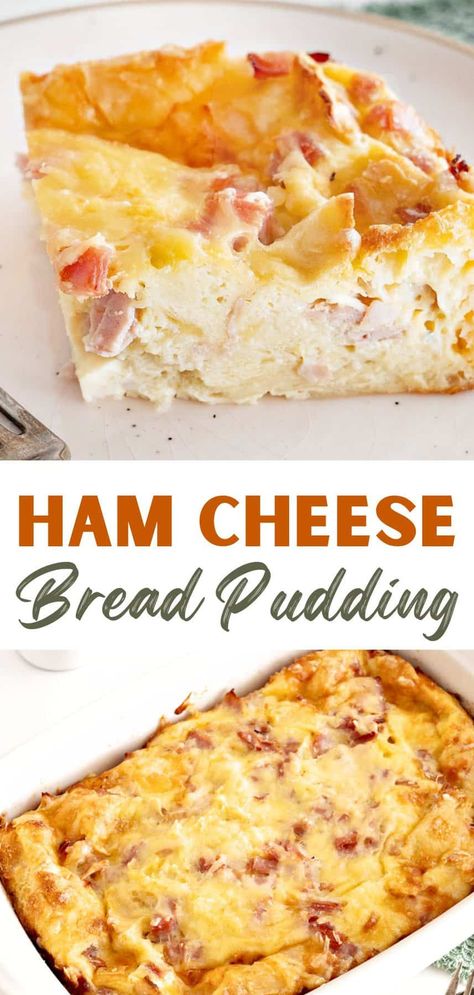 Cubed Bread Recipes, Ham And Cheese Bread Pudding, Leftover Sandwich Bread Recipes, Breakfast Recipes With Ham, Leftover Ham Sandwich Recipes, Leftover Ham Recipes Breakfast, What To Do With Ham, Bread Pudding Recipe Old Fashion, Recipes Using Leftover Ham