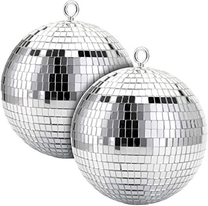 Amazon.com: Suwimut 2 Pack Disco Light Mirror Ball, 8 Inches Large Silver Hanging Disco Ball for Retro Party, Room Decoration, New Years Celebration : Musical Instruments New Years Celebration, Danish Pastel Room, Danish Pastel Aesthetic, Pastel Bedroom, Light Mirror, Sound Stage, Pastel Room, Ball Lamps, Dj Party