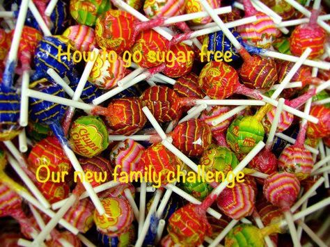 How to go sugar free: Our new family challenge Office Candy Jar, Tootsie Pops, Caramel Apple Pops, Apple Pop, Dum Dums, Family Challenge, Office Candy, Tootsie Pop, Kids Around The World