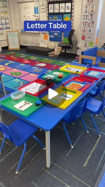 Preschool Vibes on Instagram: "Discover our multisensory letter table, an interactive space where students engage with the letter of the week through hands-on activities. This video showcases various tactile experiences designed to help preschoolers grasp letter recognition and phonetics in a fun, engaging way. From tracing letters in sand to covering the letter with magnetic bingo chips, each activity is tailored to enhance learning through touch, sight, and movement." Activities For Letter Recognition, Writing Station Kindergarten, Letter Activities Kindergarten, Letter Recognition Activities Preschool, Alphabet Recognition Activities, Letter T Activities, Writing Center Preschool, Letter Identification Activities, Letter Recognition Preschool