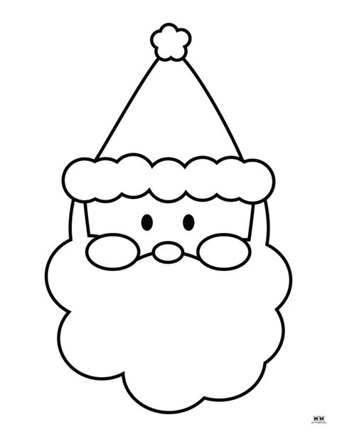 Printable Santa Coloring Page-Page 15 Santa Face Coloring Page, Santa Claus Printables Free, Santa Printables Free, Santa Face Template Free Printable, Santa Coloring Pages Free Printable, Santa Outline, Santa Free Printable, Santa Drawings, Santa Claus Printable