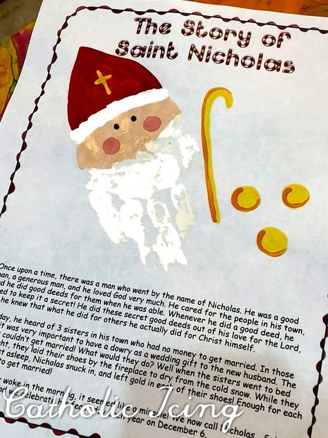 Celebrating St. Nicholas day- this is the ultimate list for St. Nicholas' feast day and it's everything you need! Shoe stuffing ideas, crafts, activities, tradtions, and more! #advent #adventforkids #catholicicing #catholickids #catholicmoms #liturgicalliving #weavethefaith #stnicholas #stnicholasday #saintnicholas St Nick Gift Ideas, St Nicholas Day Ideas, Feast Of Saint Nicholas, Stuffing Ideas, St Nicholas Day, Catholic Crafts, Advent For Kids, Catholic Kids, Saint Nicolas