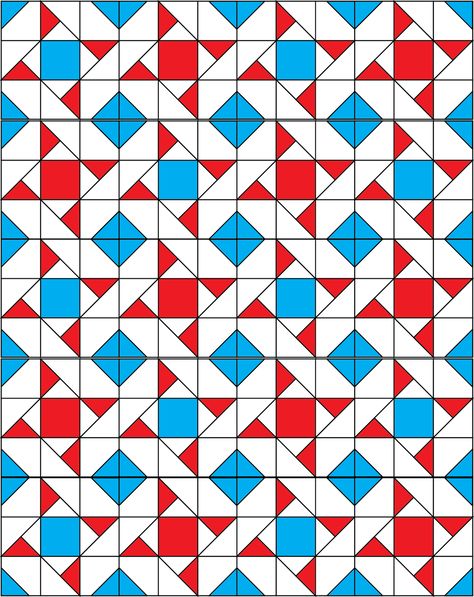 Three Color Quilts, Quilt Free Pattern, Aqua Quilt, Blue Quilt, Quilt Square Patterns, Half Square Triangle Quilts, Patriotic Quilts, Quilt Tutorial, Crochet Quilt