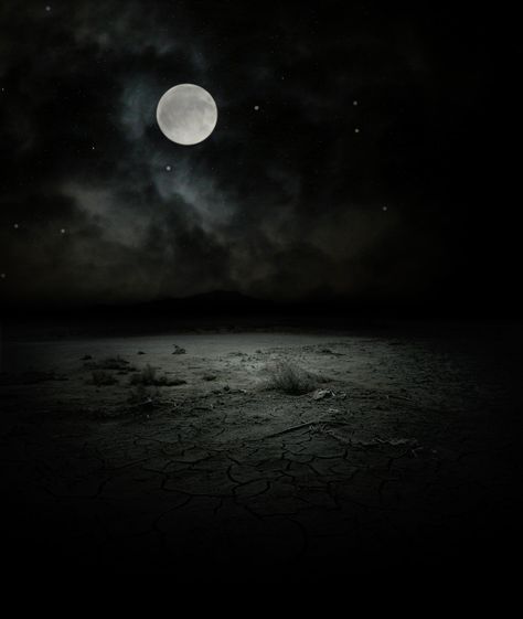 Creepy Desert Aesthetic, Desert Moon Aesthetic, Desert Night Aesthetic, Dark Desert Aesthetic, Alisha Core, Fantasy Inspo, Scifi Artwork, Night Sky Moon, Dark Desert