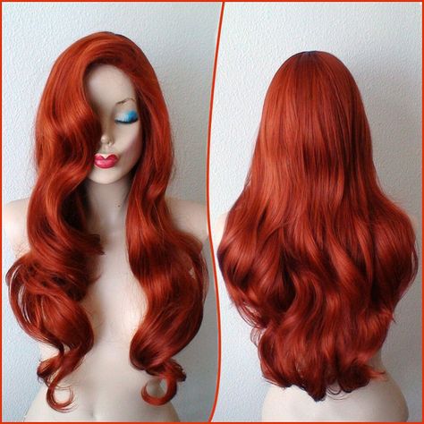 Brown To Red Ombre, Mermaid Wig, Black To Red Ombre, Copper Red Hair, Dyed Red Hair, Halloween Wigs, Red Wigs, Red Copper, Jessica Rabbit