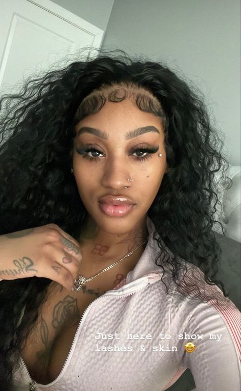 HOTTENDERONI Double Nose Piercing Same Side Black Women, Face Dermal Piercing Cheek, Face Dermal Piercing Eye, Face Tattoo Black Women, Both Eyebrows Pierced, Under Eye Piercing, Cheek Dermal, Face Dermal Piercing, Under Eye Tattoo