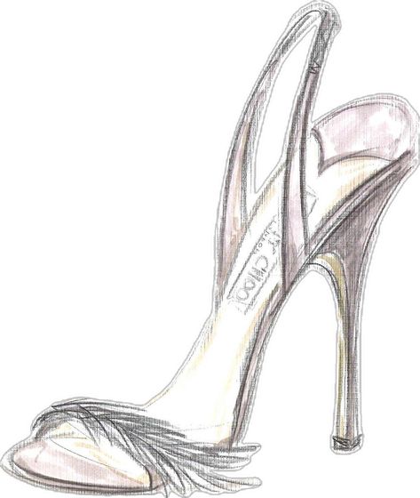 Sandals Drawing, Drawing High Heels, Shoe Drawings, Fashion Illustration Shoes, Fashion Model Drawing, Shoe Sketches, Fashion Drawing Tutorial, Shoes Illustration, Fashion Illustration Sketches Dresses