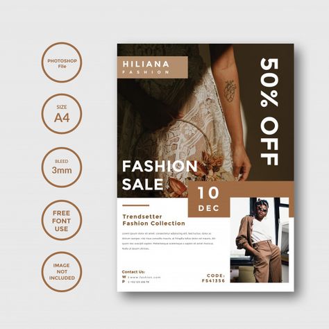 Fashion Flyer, Ads Creative Advertising Ideas, Advertising Ideas, Pamphlet Design, Flyer Design Inspiration, Graphic Design Photoshop, Design Photoshop, Social Media Design Inspiration, Sale Flyer