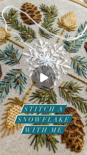 Tamara Carlier | Modern hand embroidery patterns | Etsy shop on Instagram: "❄️ Winter is officially here – so a quick snowflake stitching reel seemed fitting! ❄️ 🪡 What crafts projects have you got on the go this winter? Let me know in the comments! 🤍 (Check out the link in my bio for this pattern) #winterishere❄️ #letitsnow #whitechristmas #embroideryinstaguild #hoopembroidery #hoopartembroidery #modernembroiderymovement #etsyembroidery #embroiderypatterns #beginnerembroidery #embroideryreel #embroideryvideo #oddlysatisfyingvideo #craftingreels #crafttutorial #handmadechristmas #christmasembroidery #christmaspatterns #winterembroidery #broderienoël #snowflakedesigns #snowflakeembroidery #natureembroidery #embroiderednature #natureinspired #embroideryaddicted #embroiderytutorials #winte Embroidery Winter Patterns, Winter Embroidery Ideas, Winter Embroidery Designs, Winter Embroidery Patterns, Embroidery Snowflake, Snowflakes Embroidery Pattern, Arizona Christmas, Modern Hand Embroidery Patterns, Modern Hand Embroidery