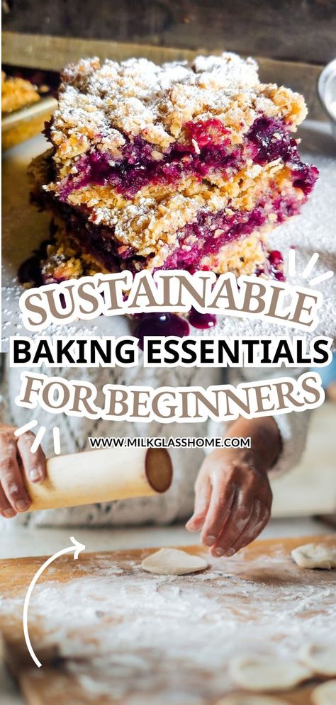 New to baking? This beginner’s guide to baking essentials covers everything you need, from basic tools to must-have ingredients. Get started on your baking journey with ease and confidence using these tips and recommendations. Baking Essentials Tools List, Baking Essentials Tools, Natural Baking, Baking Items, Baking Essentials, Glass Home, Basic Tools, Baking Supplies, Milk Glass