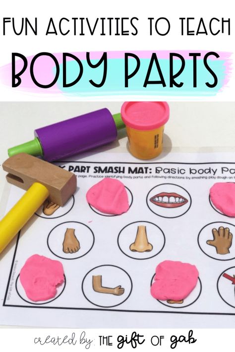 The Human Body Preschool, Preschool Speech Therapy Activities, Body Parts Theme, Therapy Classroom, Body Parts Preschool Activities, Body Parts For Kids, Speech Therapy Activities Preschool, Body Preschool, Early Intervention Speech Therapy