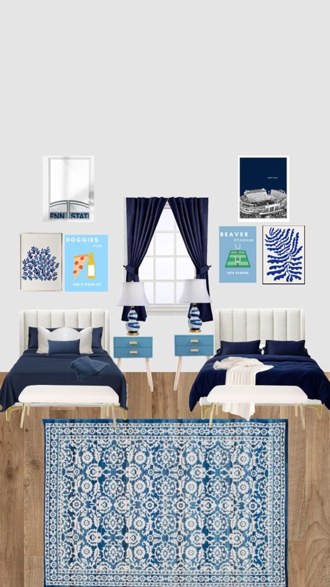 Penn state dorm Penn State Dorm, Penn State College, Dorm Room Ideas, College Dorm Rooms, Penn State, Bedroom Inspo, College Dorm, Girls Bedroom, Room Inspo