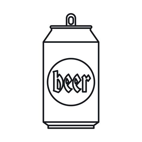 Beer can icon, outline style Can Clipart, Beer Icon, Logo Facebook, Glyph Icon, Beer Mugs, Free Vector Graphics, Social Media Icons, Instagram Icons, Background Banner