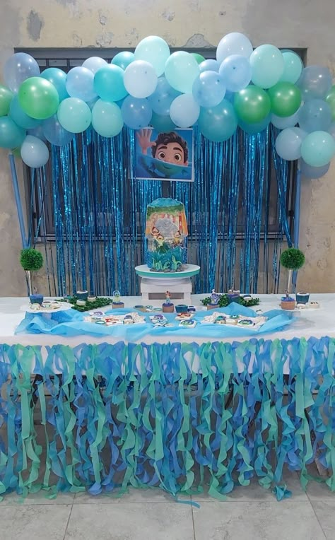 Luca Theme Birthday Party Ideas, Luca Bday Party, Luca Theme Birthday Party, Luca Birthday Party Ideas, Luca Party, Luca Birthday, 3rd Birthday Party For Boy, Nemo Birthday Party, Bubble Guppies Birthday Party