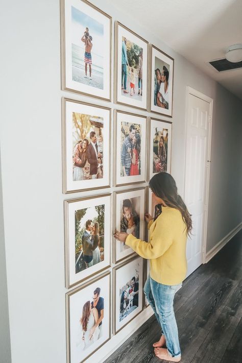 floor to ceiling gallery wall, framebridge gallery wall Floor To Ceiling Gallery Wall, Framebridge Gallery Wall, Perfect Gallery Wall, Family Wall Decor, Gallery Wall Living Room, Diy Picture Frames, Diy Picture, Floor To Ceiling, Family Wall