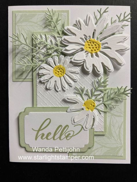 Daisy Delight Stampin' Up, Daisy Birthday Card, Cheerful Daisy, Cheerful Daisies, Fancy Fold Card Tutorials, Sunflower Cards, Stamping Projects, Daisy Cards, Birthday Cards For Women