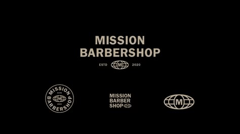 Mission Barbershop | Longitude° Barbershop Branding, Barber Branding, Logo Barber, Barbershop Logo, Cloth Logo, Barber Logo, Barbershop Design, Print Collateral, Small Business Branding