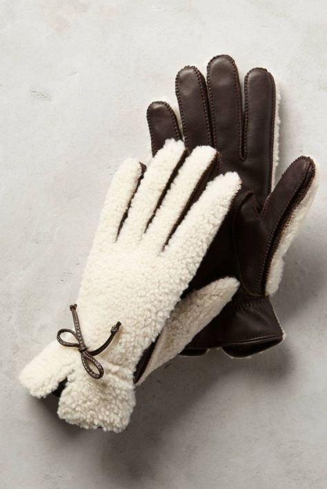 24 Stylish Shearling Pieces to Wear This Winter via Brit + Co. Fashion Gloves, Gloves Fashion, Winter Shoes For Women, Winter Cap, Winter Gloves, Sapphire Pendant, White Gloves, Winter Shoes, Womens Gloves