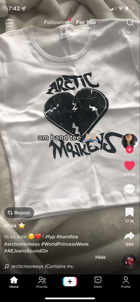 Arctic Monkeys Sweatshirt, Arctic Monkeys Shirts, Arctic Monkeys Band Tee, Vintage Arctic Monkeys Shirt, Arctic Monkeys T Shirt, Dream Closet Clothes, Tøp Aesthetic, Monkeys Band, Monkey 3