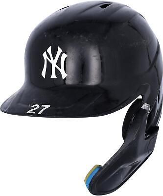 ad eBay - Gi Stanton Yankees GU #27 Navy Batting Helmet Worn - Buy Now, click the link (eBay) Batting Helmet, Major League Baseball, Mlb Baseball, Major League, Sports Memorabilia, New York Yankees, Mlb, Fun Sports, Gift Card