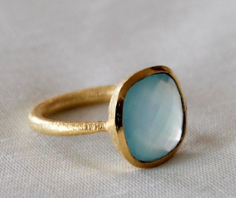 Aqua Chalcedony Ring, 925 Sterling Silver Ring, 925 Gold Plated Ring, Handmade Ring, Statement Ring, Wedding Ring, March Birthstone Ring - Etsy Rory Pond, Blue Chalcedony Ring, Aqua Chalcedony Ring, 40s Style, March Birthstone Ring, Chalcedony Ring, Aqua Chalcedony, Jewelry Style, Plated Ring