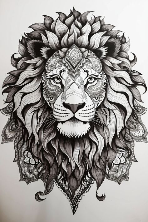 This title is heartwarming and touching. It is perfect for a photo of a pride of lions, with the adults protecting their young. Mandala Lion Tattoo, Mandala Tattoo Shoulder, Fist Tattoo, Pride Of Lions, Bohemian Tattoo, Lion Mandala, Lion Tattoos, Geometric Lion, Tattoo Shoulder