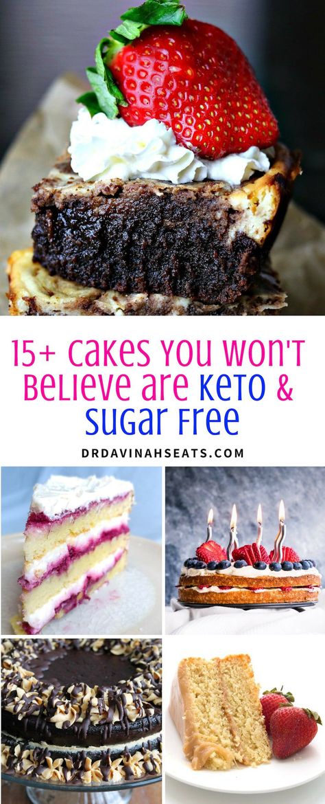 Keto Cake Recipes, 15 Cake, Keto Birthday Cake, Low Carb Backen, Keto Friendly Desserts, Keto Cake, Low Carb Chocolate, Keto Cheesecake, Sugar Free Desserts