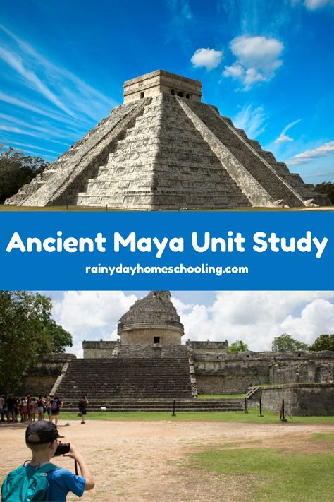 Unlock the Mysteries of Ancient Maya Civilization in this Comprehensive Unit Study for Homeschoolers. Dive into the rich history, intriguing myths, advanced architecture, and fascinating culture of the Maya people. This Pinterest board offers engaging resources, hands-on activities, and recommended reading to bring this ancient civilization to life. Ignite curiosity, inspire learning, and embark on an educational adventure through the captivating world of the Ancient Maya. Mayans For Kids, Maya People, Mayan History, Ancient World History, Maya Civilization, Ancient Maya, Ancient Civilization, Ancient Mayan, Homeschool Learning