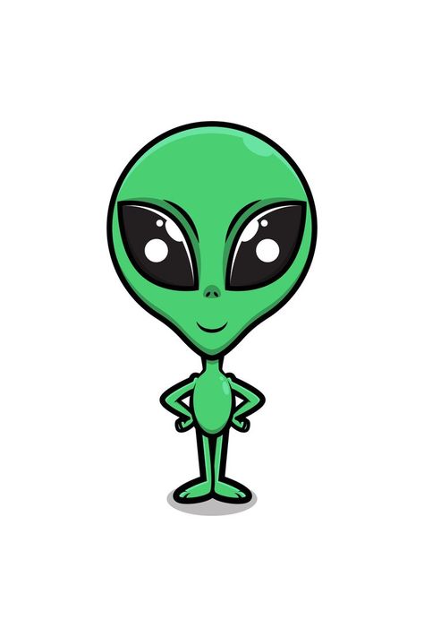 Alien Drawing Alien Easy Drawing, Cute Alien Drawing Easy, Alien Clip Art, Alien Cartoon Aesthetic, Alien Drawing Aesthetic, Alien Aesthetic Drawing, Alien Painting Easy, Alien Ship Drawing, Alien Drawing Sketches