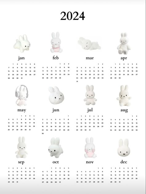 2024 miffy calnder to print Miffy Calendar 2024, Letter To Future Self, Pink Calendar, Planner Lettering, Png Aesthetic, Cute Calendar, Instagram My Story, Boku No Hero Academia Funny, Phone Design