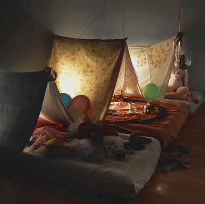 Do You Believe In Magic... - Murphy DeesignMurphy Deesign Indoor Camping Party, Indoor Camping, Kids Feelings, Diy Tent, Messy Kids, Camping Parties, Blanket Fort, Kids Play Tent, Bed Tent