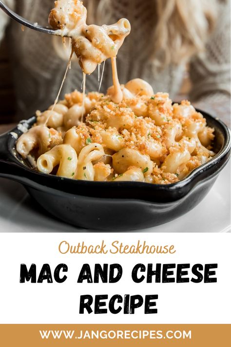 If you are a mac and cheese lover, the outback steakhouse mac and cheese recipe is perfect for you. #OutbackSteakhouserecipes #MacandCheeserecipes Longhorn Steakhouse Mac And Cheese, Beechers Mac And Cheese Recipe, Outback Steakhouse Mac And Cheese Recipe, Outback Mac And Cheese Recipe, Outback Steakhouse Mac And Cheese, Steakhouse Mac And Cheese Recipe, Recipes Fall Dinner, Steakhouse Mac And Cheese, Dinner Recipes Fall