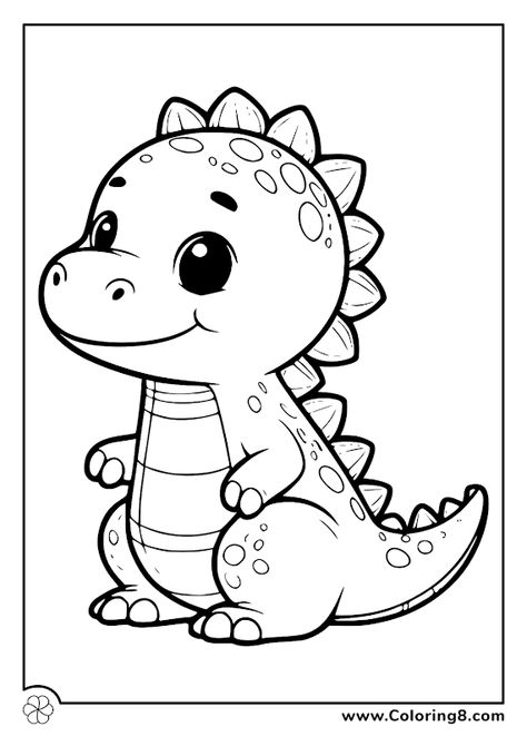 Lovely dinosaur Cute Dino Coloring Pages, Dinosaur Coloring Pages Free Printable, Cute Dinosaur Coloring Pages, Dinosaur Coloring Sheets, Zen Doodles, Coloring Pages Free Printable, Unicorn Halloween, Dinosaur Coloring Pages, Pokemon Coloring Pages