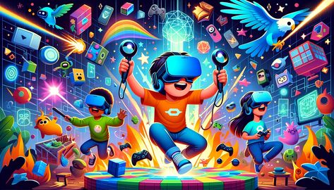 A cover image featuring Oculus Quest 3 and its essential accessories, including a head strap, wireless earbuds, prescription lenses, and a charging dock, set against a futuristic tech-themed background, highlighting the latest in VR technology Vr Room, Beat Saber, Vr Gaming, Gaming Posters, Happy Birthday Wishes Images, Birthday Wishes And Images, Vr Games, Wishes Images, Among Us