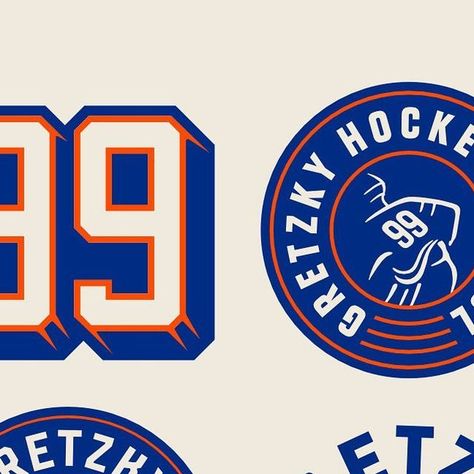 Luc Sauve on Instagram: "What Gretzky colour scheme is your favourite? For me it has to be the iconic Oilers colours from the 80s. These are some of the designs I did for the @gretzkyhockeyschool. It was truly an honour to create designs for a hockey legend. #lucsauvedesign #badgedesign #gretzkyhockeyschool" 80s Sport, 80s Sports, Hockey Design, Hockey Logos, Sport Logo, Sport Hockey, Badge Design, Logo Design Creative, Design Creative