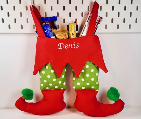 Jingle Bell Elf Pants Stocking Pattern, Elf Pants Stocking Pattern Free, Elf Pants Stocking Pattern, Elf Patterns To Sew, Elf Boots Christmas, Elf Stocking Pattern, Stocking Template, Stocking Pattern Free, Elf Stocking