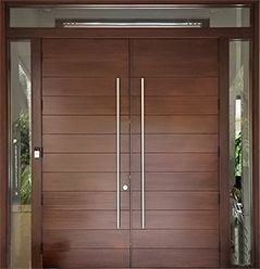 Wooden Double Doors, Double Door Entrance, Modern Entrance Door, Impact Doors, House Main Door Design, Main Entrance Door Design, Front Door Design Wood, European Modern, Custom Wood Doors