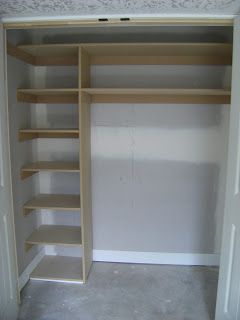 Shelving For Bedroom Closet, Built In Shelves Bedroom Closet, Easy Closet Built Ins, Shelves For Small Closet, Shelves In Closet Storage Ideas, Small Open Closet, Small Closet Ideas Organization, Closet Shelving Ideas Diy, Closet Shelves Diy